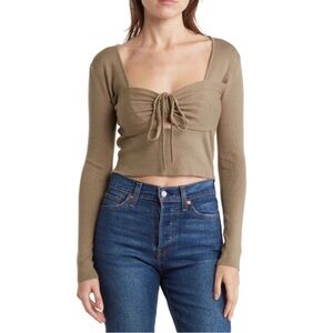 ❤️ Cotton Emporium Corset Sweater in Olive